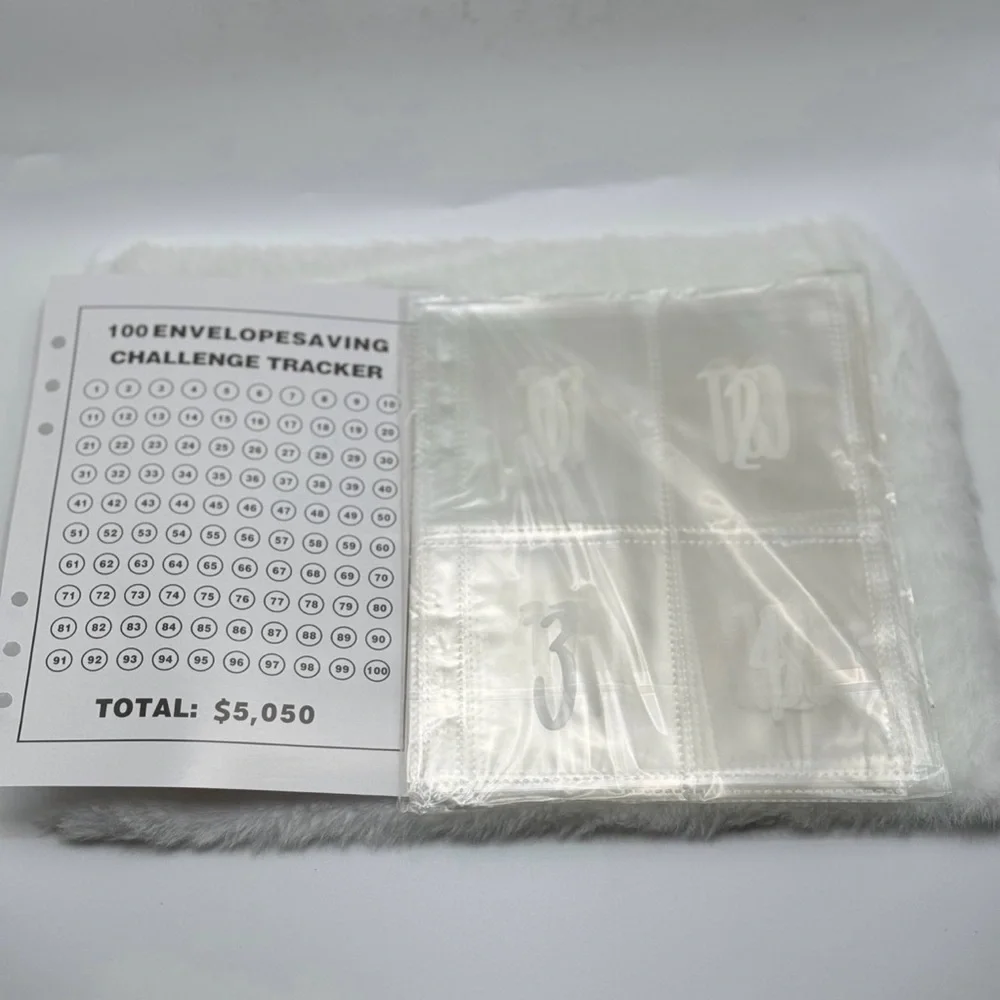 100 Envelope Savings Challenge Binder - Purple Budget Planner plus inserts